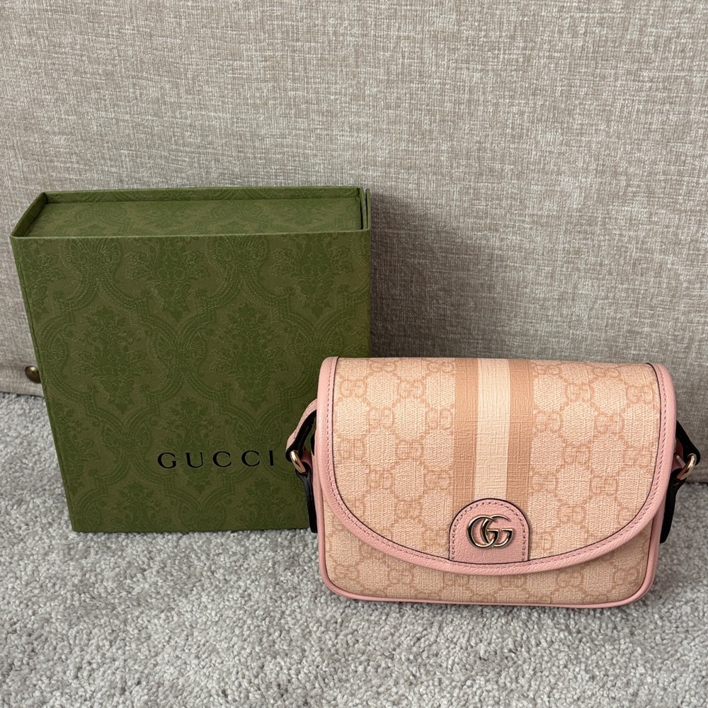 Gucci Beige and Pink Crossbody Bag